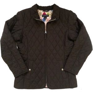 Lands End | Brown Lightweight Quilted Full Zip /Barn jacket Size Large